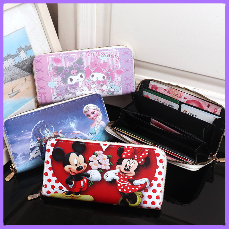 Kulomi Merlot Cartoon Cute Japanese and Korean Style Zipper Wallet Kawaii Children Girl Student Women Coin Purse