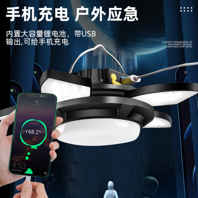 Solar Lights rotate LED UFO lights USB charge Night market Stall lighting emergency lamp Camping lights