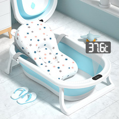 洗澡盆可摺疊新生兒寶寶沐浴泡澡盆家用大號防滑可坐躺嬰兒洗澡盆