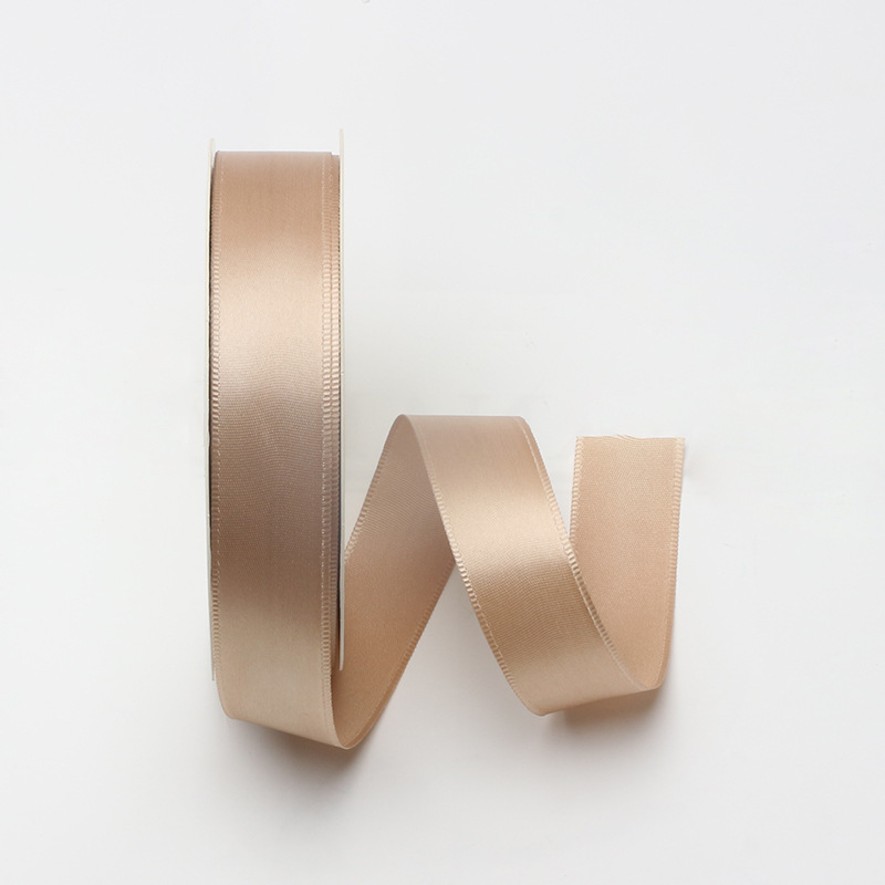 Cinta de color sólido 2,5 cm cinta de poliéster pastel de cumpleaños vendaje flor material de la tienda ramo de flores cinta de embalaje