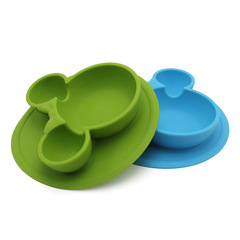 日用餐厨饮具我们为您推荐吸盘式儿童硅胶碗婴儿餐盘餐具