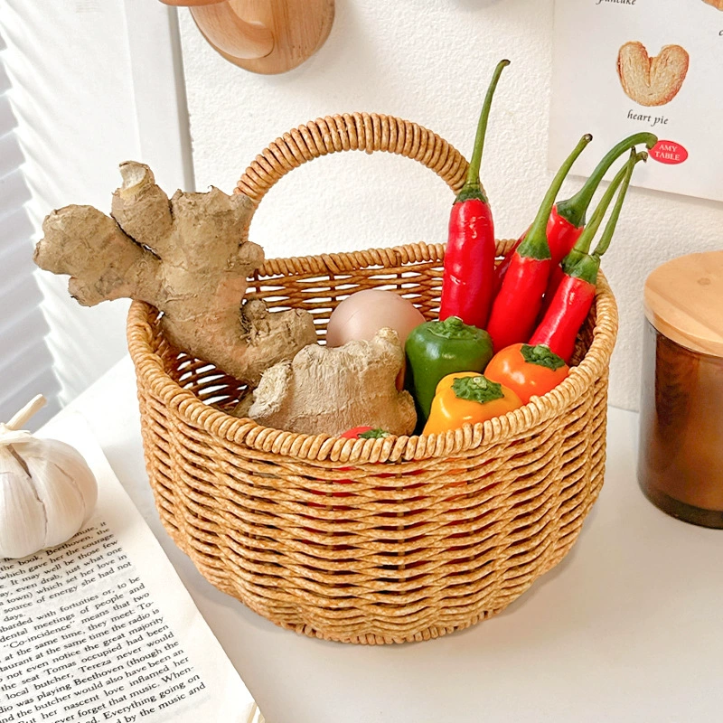 Милая тканая ручная ретро корзина для хранения, handmade