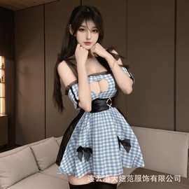 美杜莎甜美女仆装纯欲网纱透胸软糯情趣内衣性感女佣制服免脱套装