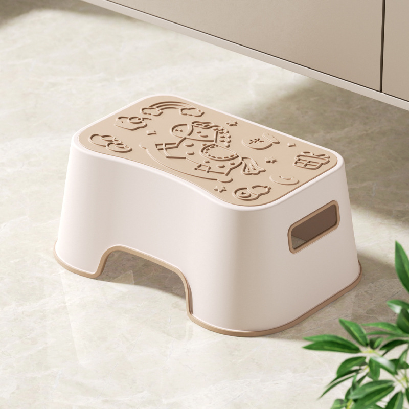 Taburete antideslizante para bebés lavarse las manos y lavarse la cara para niños taburete de baño inodoro taburete de pedal de lactancia taburete de una sola capa image 9
