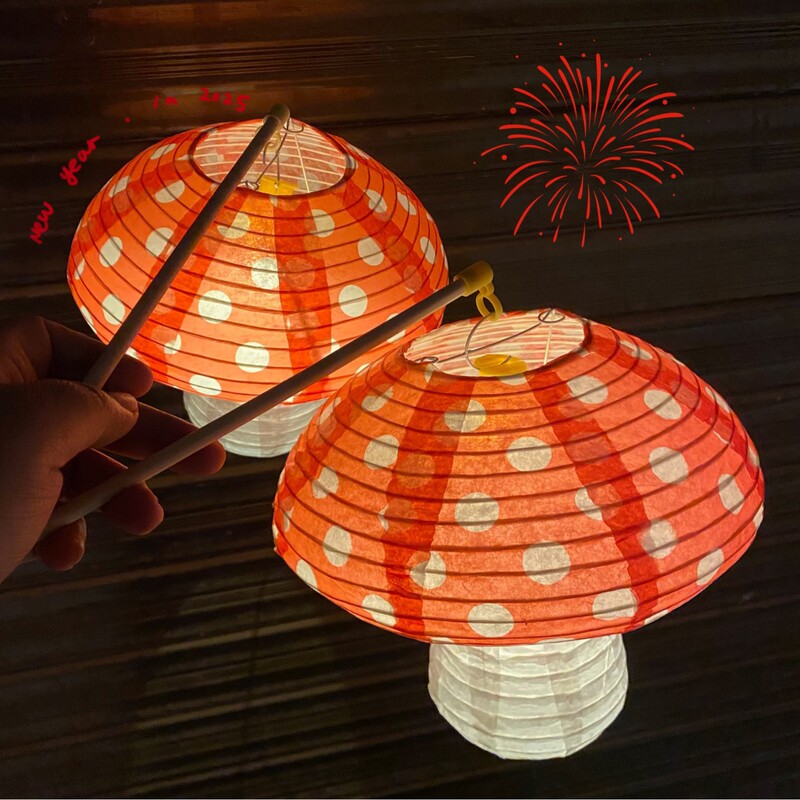 New Special-Shaped Cartoon Mushroom Lanterns, Creative Year of the Horse Luminous Lanterns, DIY Materials, Kindergarten Spring Festival Handmade Lanterns New Special-Shaped Cartoon Mushroom Lanterns, Creative Year of the Horse Luminous Lanterns, DIY Materials, Kindergarten Spring Festival Handmade Lanterns