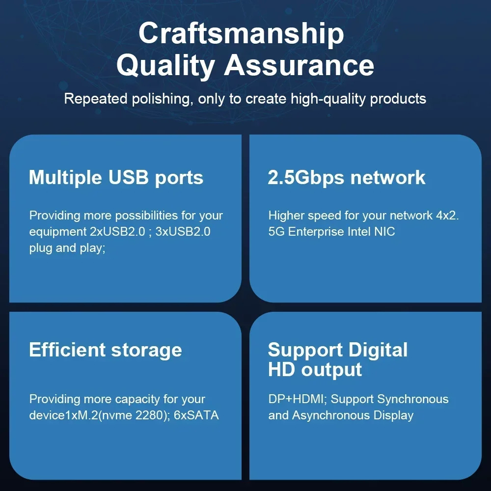 Interfaz dual del M2 de la placa madre del verde del NAS N5105