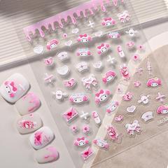 可爱美乐蒂美甲贴纸5D浮雕立体美乐蒂皮亚诺diy指甲贴纸饰品 SL款