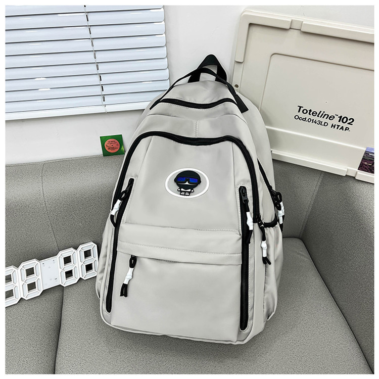 Unisex Solid Color Nylon Zipper Fashion Backpack School Backpack display picture 22