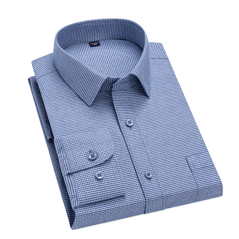 Counter Men's Cotton Shirt Long-sleeved Business Casual Middle-aged Dad Top Non-ironing Anti-wrinkle Men's Fashion Shirt Counter Men's Cotton Shirt Long-sleeved Business Casual Middle-aged Dad Top Non-ironing Anti-wrinkle Men's Fashion Shirt