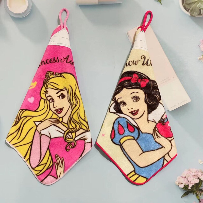 25*25 Kidsren's Hook Lanyard Hand Towel Cotton Square Towel Write Name Toddler Home Kitchen Towel Princess 25*25 Kidsren's Hook Lanyard Hand Towel Cotton Square Towel Write Name Toddler Home Kitchen Towel Princess