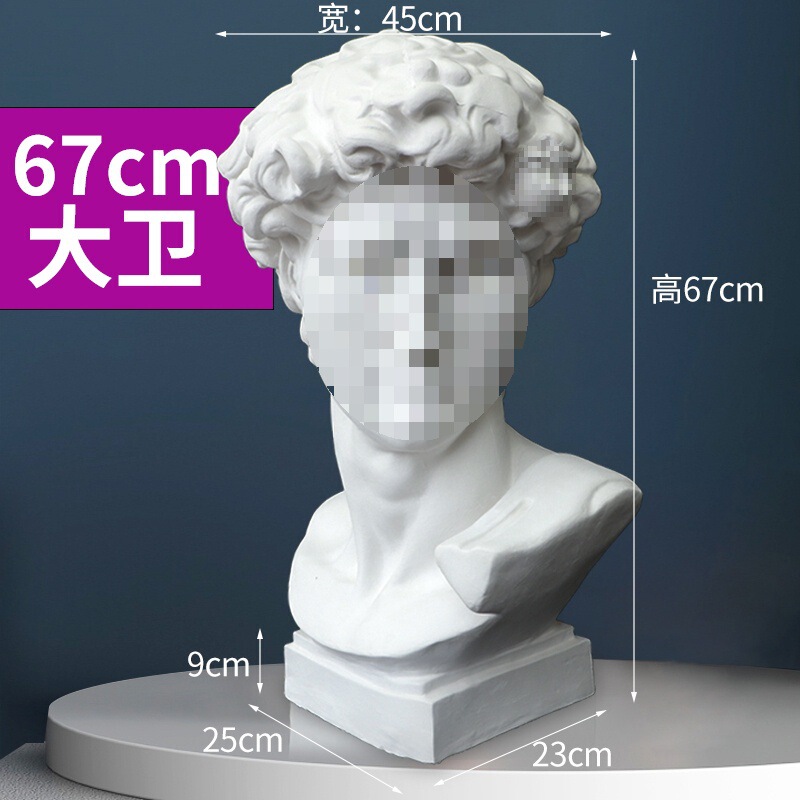 素描石膏几何体美术石膏像写生模型摆件16个大号静物教具男头骨|undefined