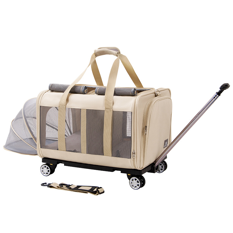 Maleta trolley para mascotas, desmontable, para gatos y perros