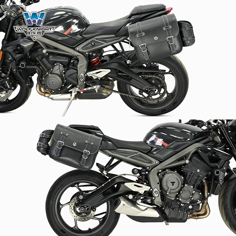Подходит для Triumph Street Triple 765 — боковая сумка с быстросъёмом, ретро боковой кофр, модифицированная сумка для шлема