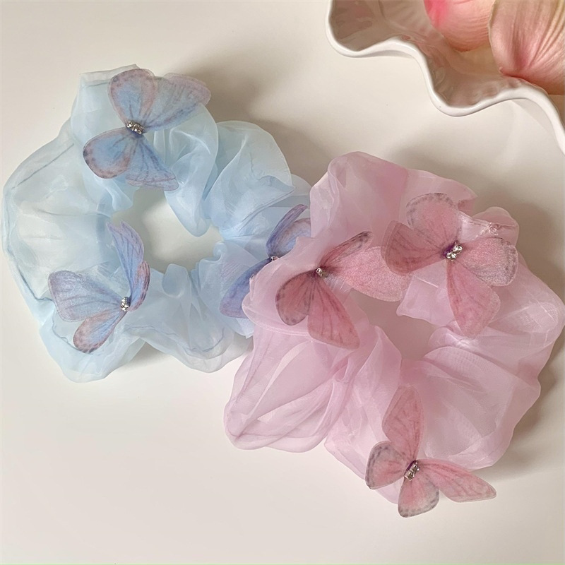 超仙网纱蝴蝶结大肠发圈女ins甜美头绳小香风发圈爆款百搭发饰品|undefined