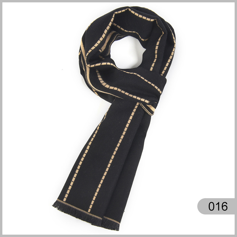 Sciarpa uomo in cotone calda antivento stile casual versatile_voghion.com