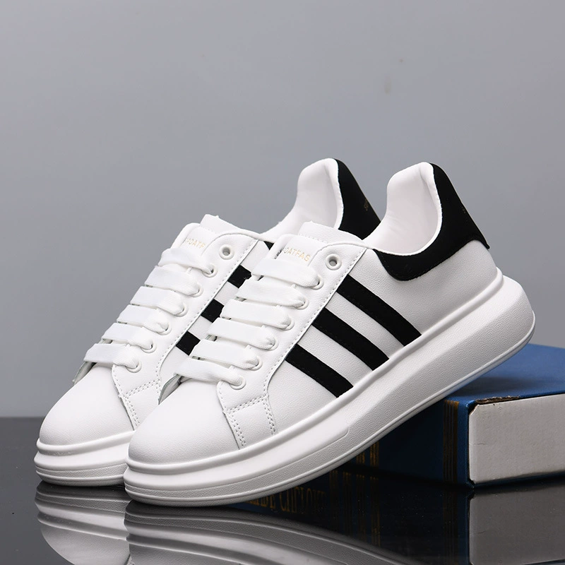 McQueen универсальные белые туфли, мужская обувь, новые весенне-летние спортивные дышащие кроссовки из натуральной кожи на толстой подошве для пар MYX801