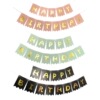 Calligraphy Birthday Alphabet Pull Flat Manufacturer Wholesale Fish Tail Birthday Happy Pull Flag Decoration Baby Party Products