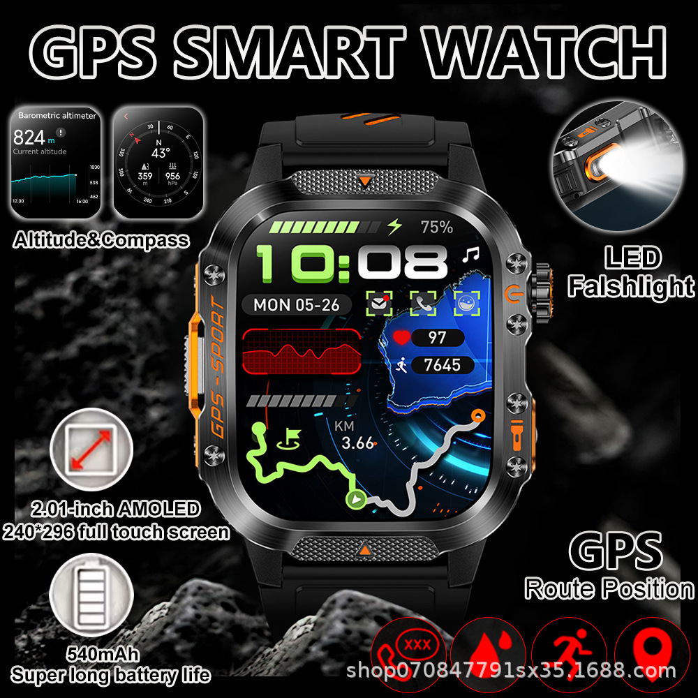 Ht36 Smart Watch New Hot Outdoor Gps Smart Watch Hd Screen Bluetooth Call Smart Sports Utan