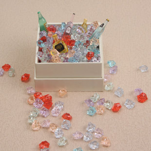 High-Transparency Small Crushed Ice Handmade DIY Live Streaming Blind Bag Photography Diamond Jewelry Ornaments Acrylic Resin Rhombus Crushed Ice