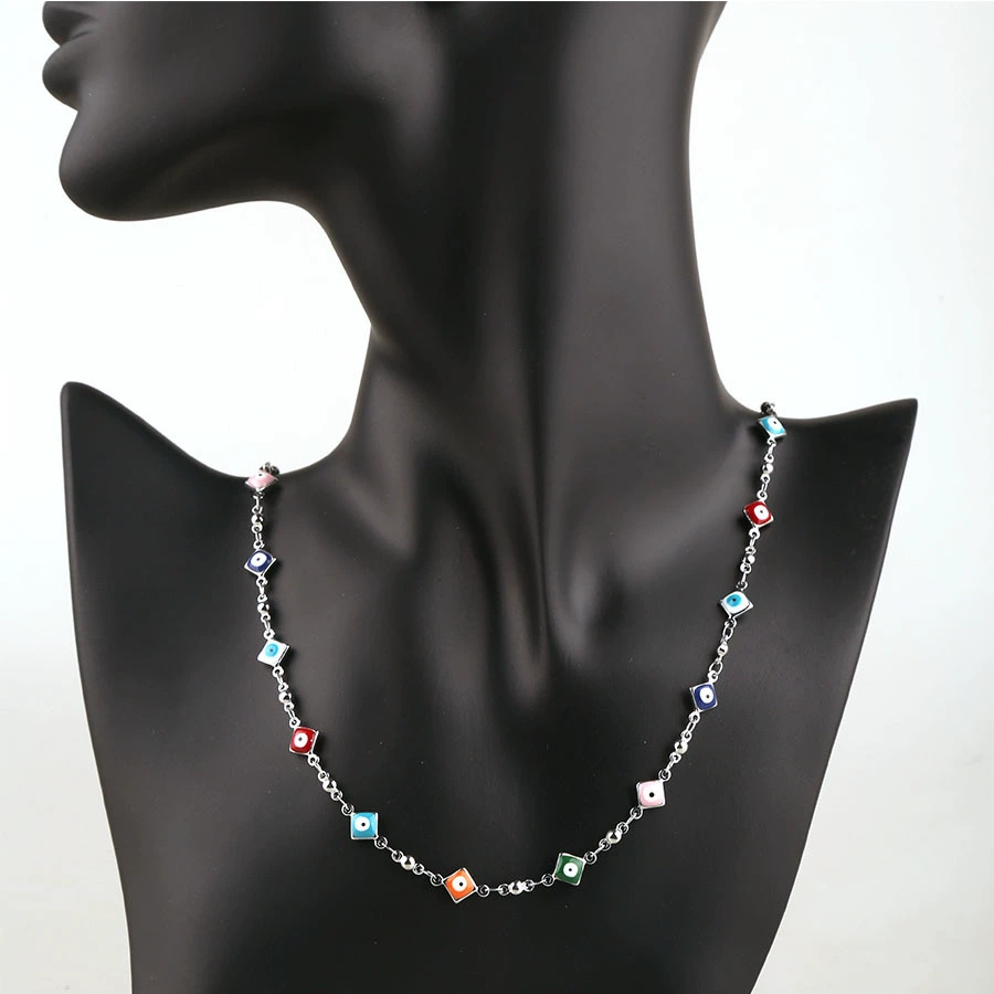 Стальной квадратный элемент для очков O медная цепочка, ожерелье 2,0 цепочка, Женское Ожерелье, длина 45 см, 5 см, удлинительная цепочка, трансграничная