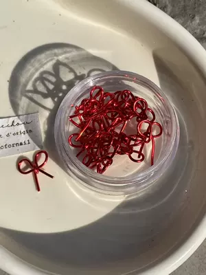 Korean Style ins Popular Hand-twisted: Dırnaq bəzəkləri - new-year-red-box-20-pieces
