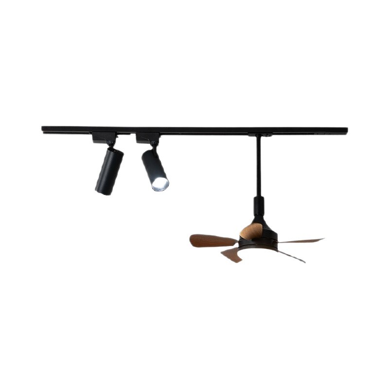 [Estrictamente seleccionado] 2025 nuevo candelabro con ventilador, estilo antiguo, grano de madera, riel móvil, barra, isla, lámpara de mesa