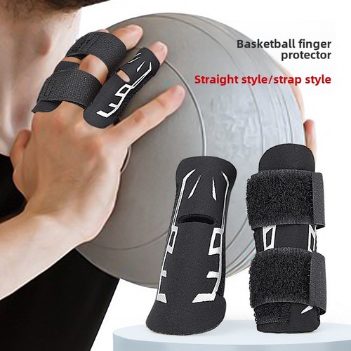 Outdoor basketball elastic bandage finger guard with soft rebound double strap wrap pressure fixed support sports finger guard