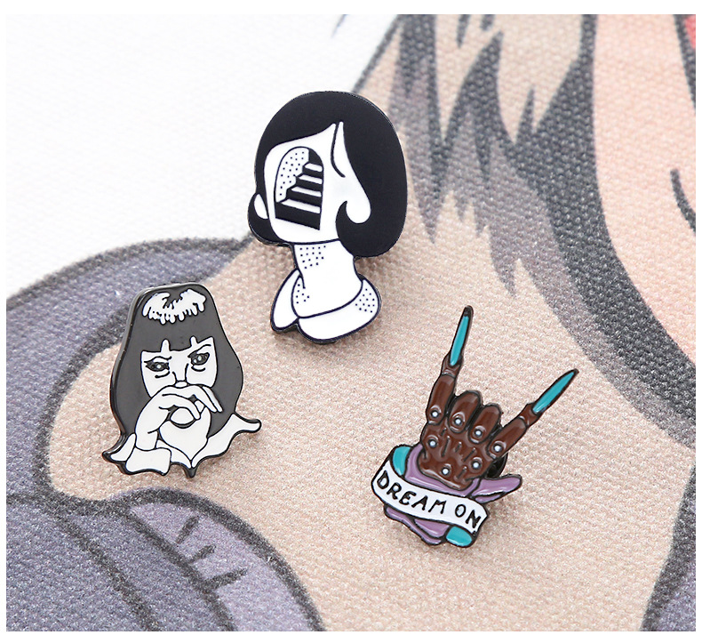 Fashion Style Fashion Pin Cartoon Character Alloy Enamel Unisex Brooches