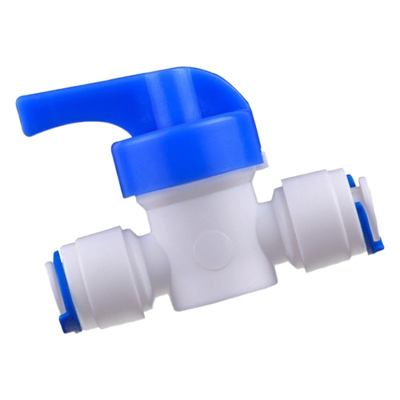 Purificador de agua al por mayor interruptor de extensión de tubería PE válvula de bola de conexión rápida de 2 puntos válvula integrada de dos puntos válvula de bola de enchufe rápido de dos puntos