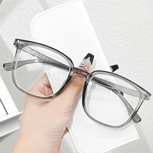 新款防蓝光护眼平光镜网红方形框眼镜韩版女潮显脸小素颜神器