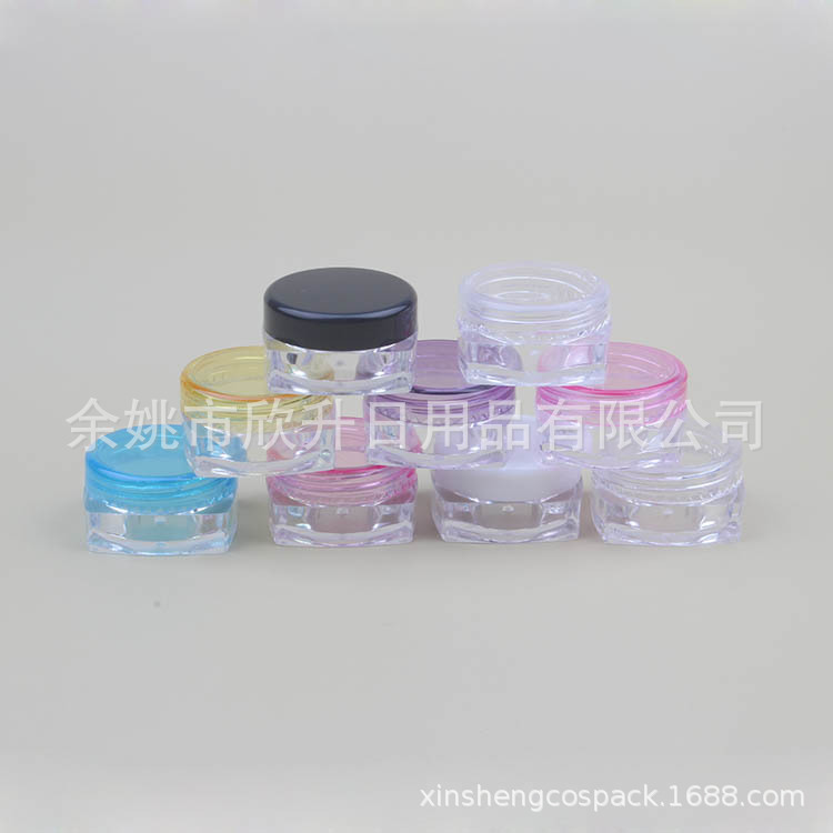 5g克方形膏霜瓶面霜分装瓶美甲亮粉瓶5ml粉盒眼影盒脸霜瓶药膏瓶