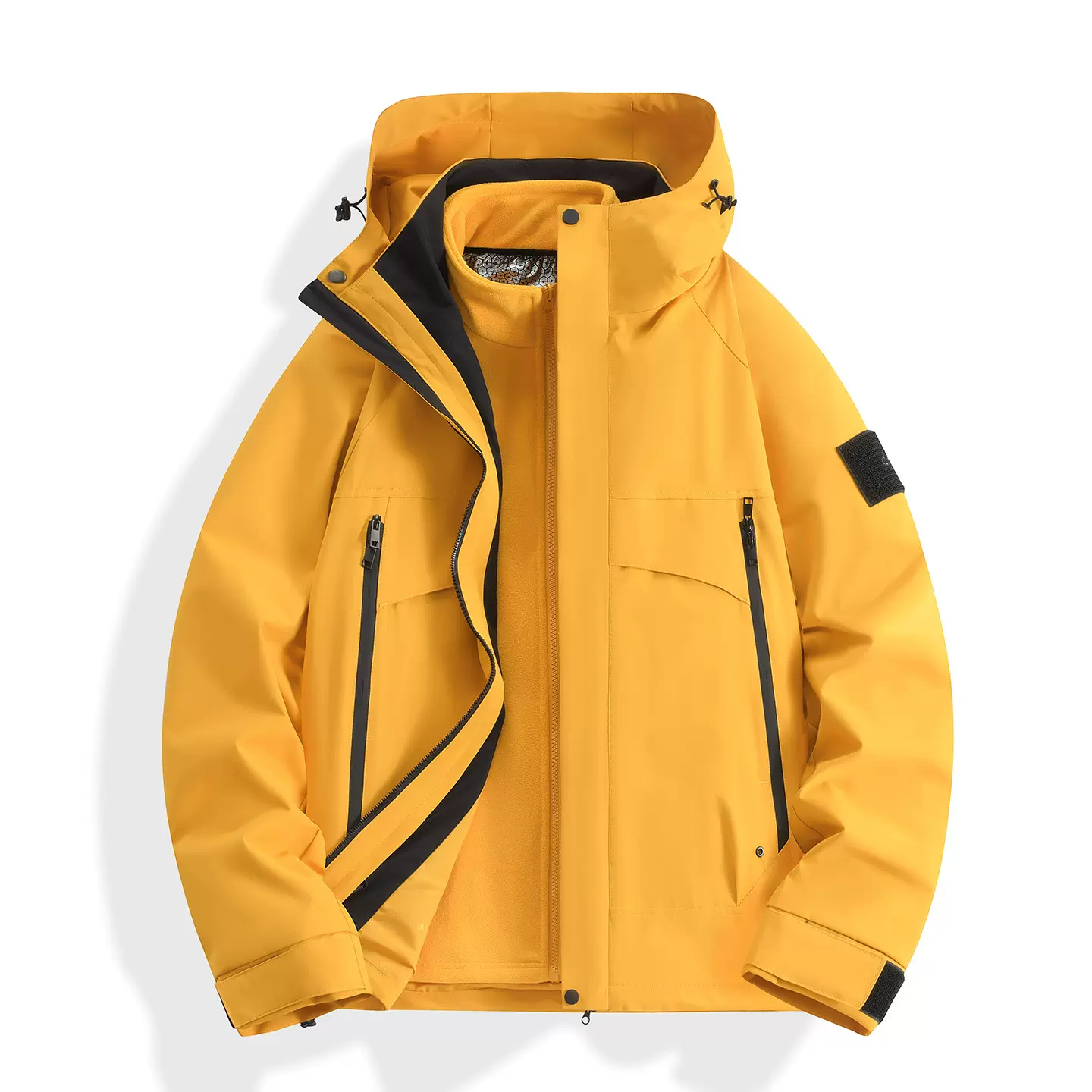 2025新款冲锋衣男女三合一两件套防风防水秋冬户外登山服外套6518