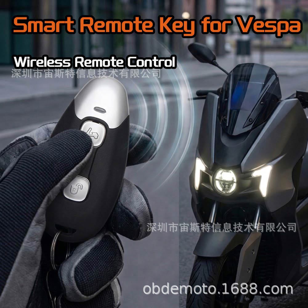 Suitable for VESPA GTV300 GTS300 motorcycle smart card remote key with added one-touch start function