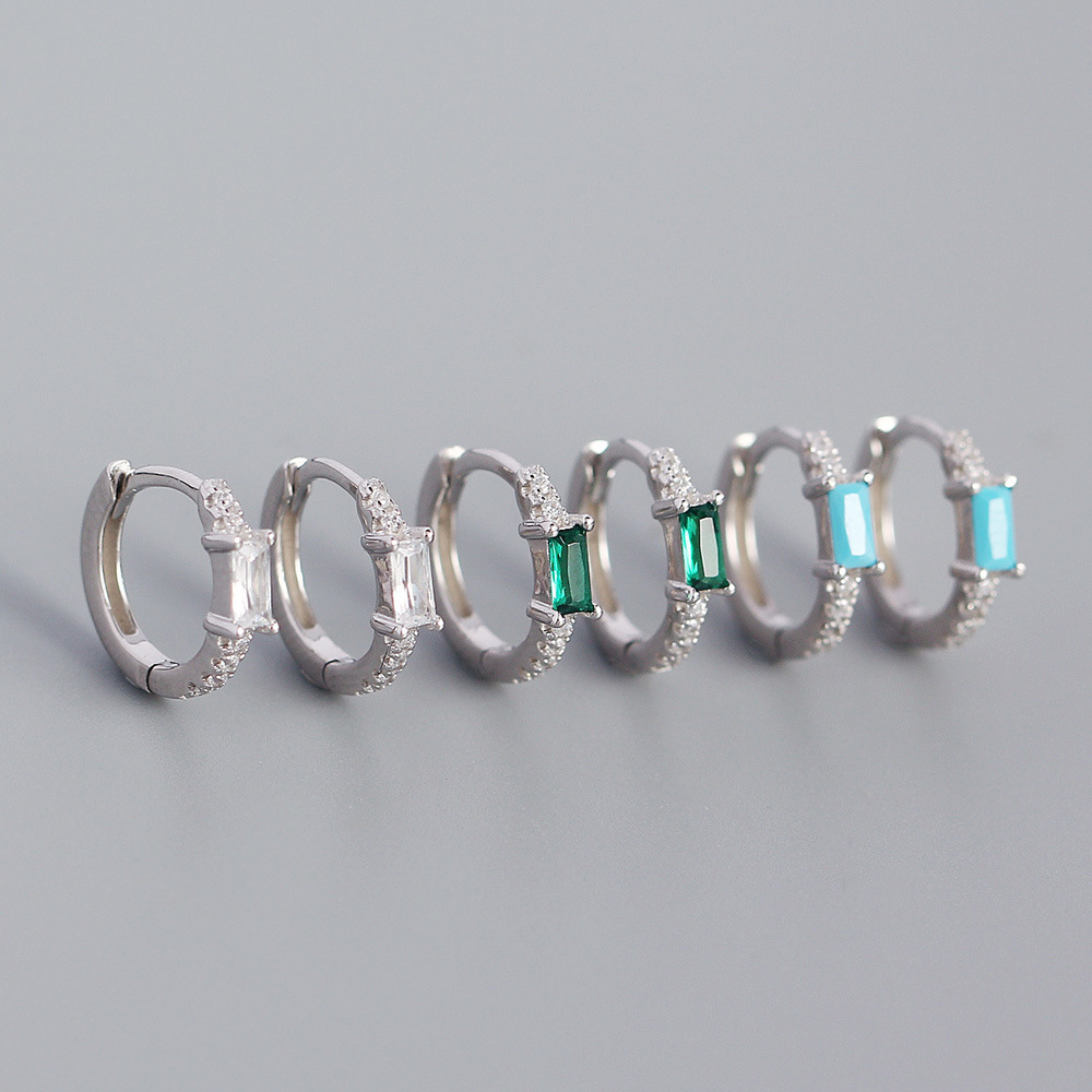 Geometric Fashion Gem Plating Earrings display picture 5