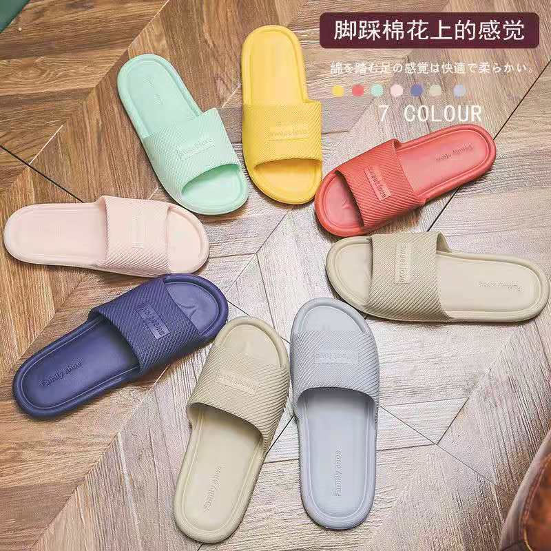 2022新款软底一字拖鞋一件代发夏季情侣EVA高弹防滑家居用拖批发