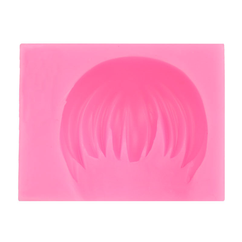 Ultra-ligero de arcilla pelo de silicona molde peinado muñeca modelado decoración fondant dibujos animados Bangs fondant molde de cerámica suave