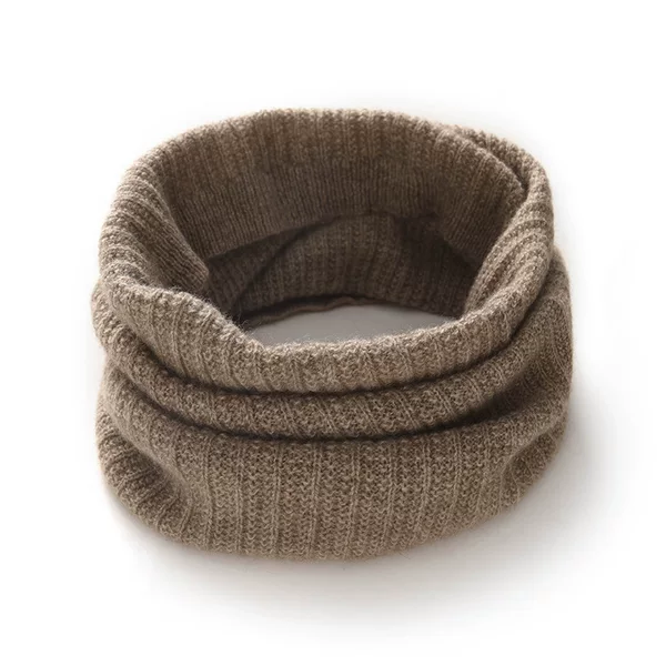 Autumn and winter outdoor pure cashmere neck warmer, unisex, pull-over style, for warmth, cross-border wholesale, knitted scarf, faux collar