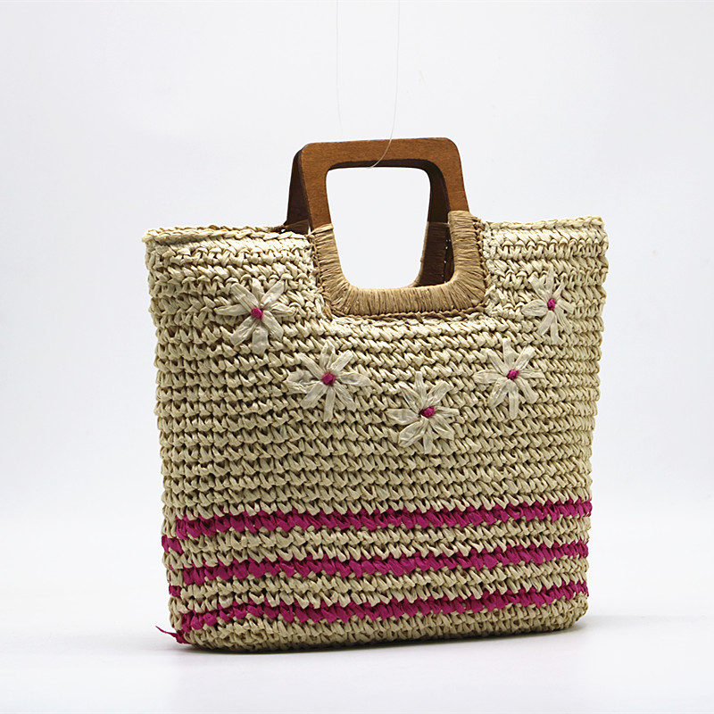 719g Weight Zipper Closure Type Top Handle Strap Type Straw Bag Bags Type Casual Occasion Straw Material Color Block Pattern Spring&Summer Season Women's Gender Vacation Style Square Shape Medium Size Women's Medium Straw Color Block Vacation Square Zipper Straw Bag 无