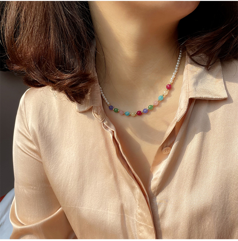 Spring And Summer Pearl Clavicle Chain Jewelry Cute Simple Necklace Accessories display picture 3