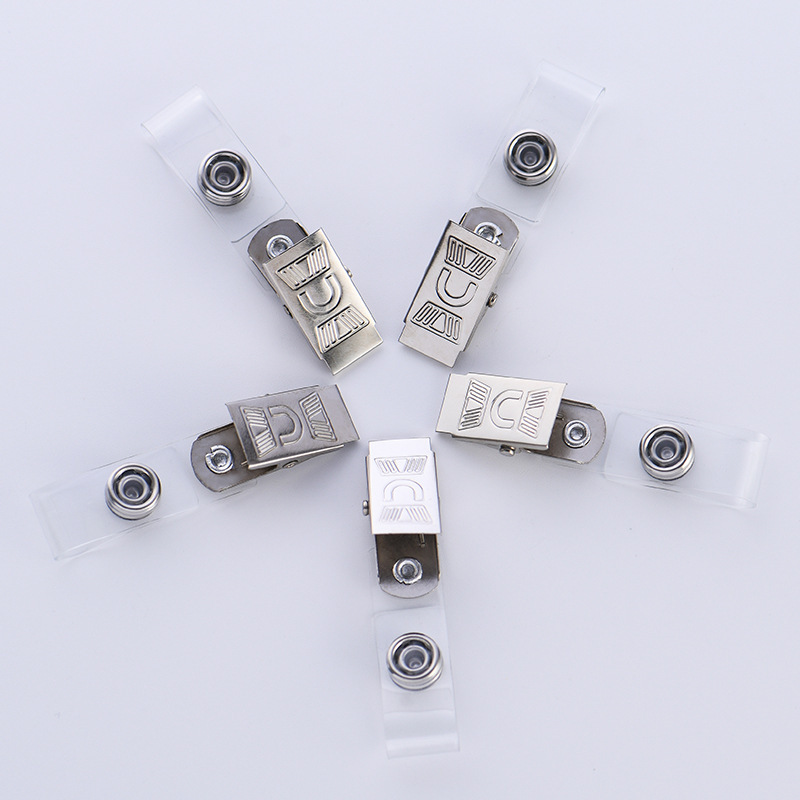 Brand Clip Work Card Clip Transparent PVC Metal Work Card Clip Chest Clip Large English Clip Work Card Clip Brand Clip Work Card Clip Transparent PVC Metal Work Card Clip Chest Clip Large English Clip Work Card Clip