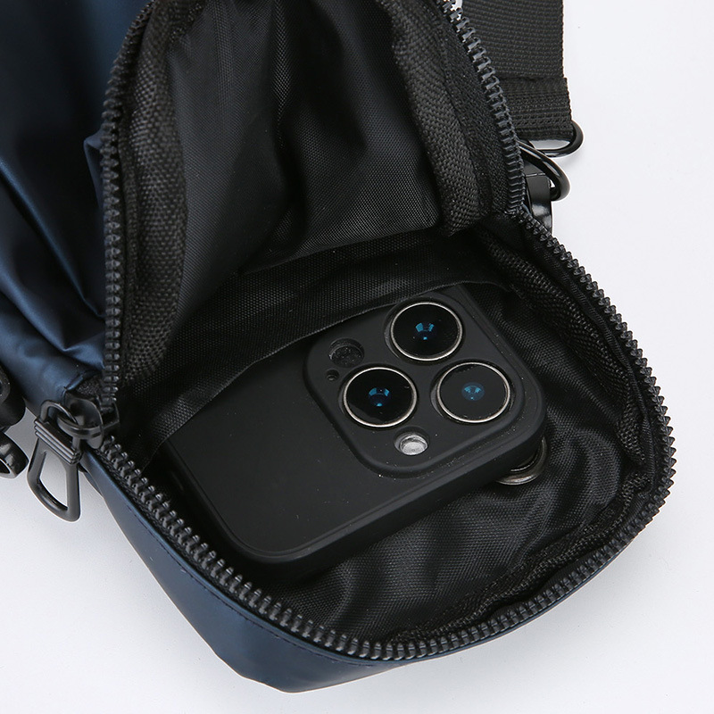 2025 primavera nuevo estilo hombre riñonera vertical impermeable y resistente al desgaste casual todo-fósforo monedero deporte bandolera