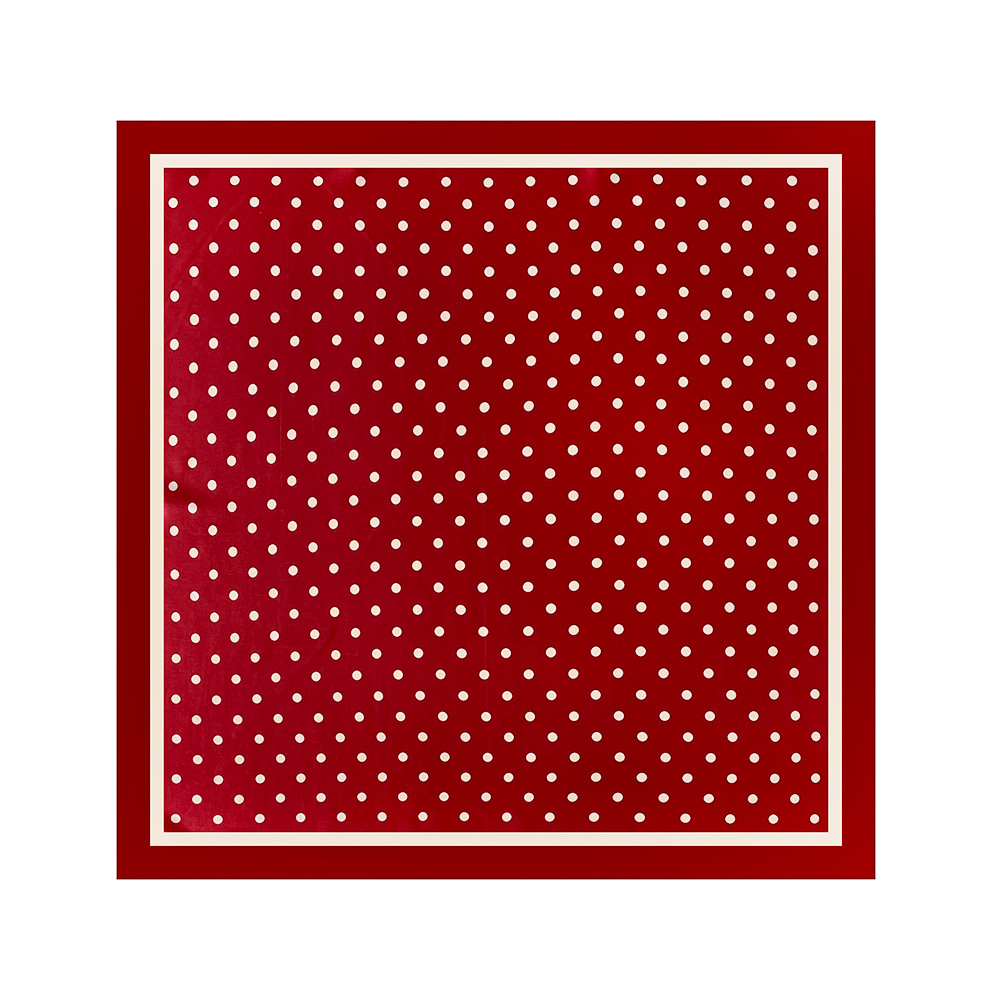 Women's Polka Dot Satin Square Headscarf Silk Feel Hijab Turban_voghion.com