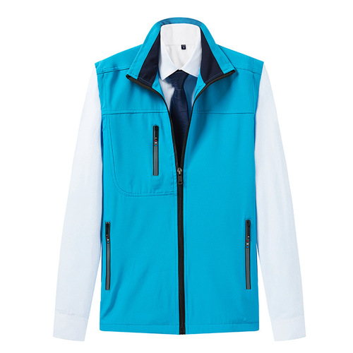 Multi-pocket work jacket vest advertisement supermarket uniform vest casual printed volunteer volunteer workwear