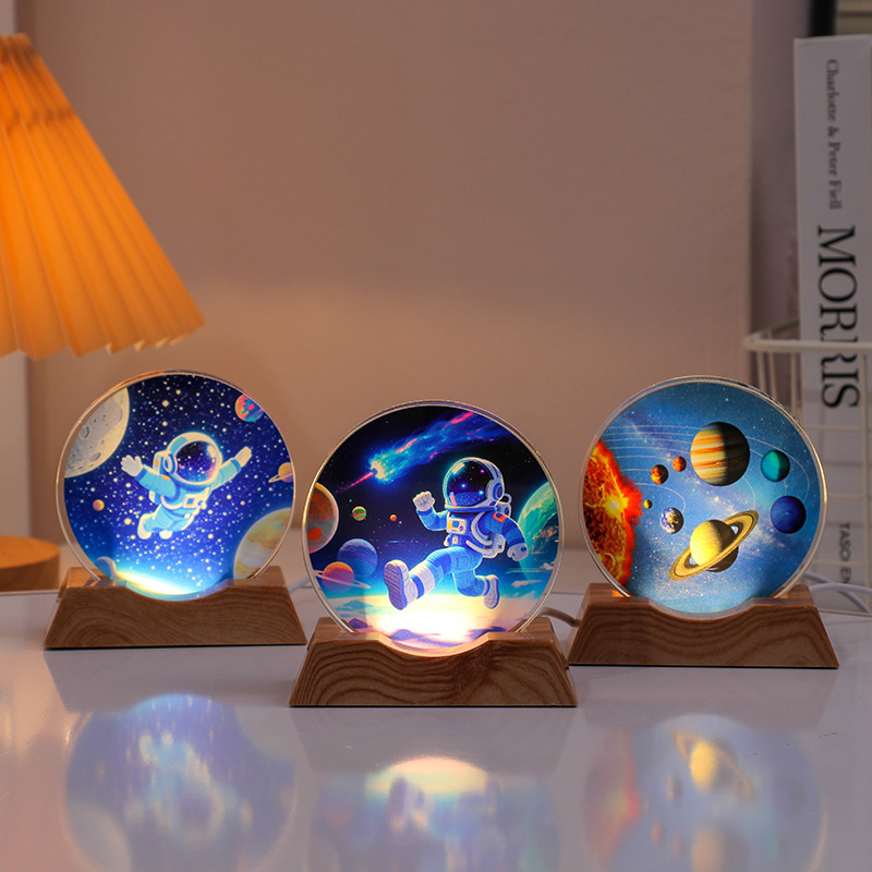 Cross-Border Wholesale Luminous Night Light Desktop Decoration Ornaments Bedroom Bedside Lamp Atmosphere Table Lamp Creative Birthday Gift