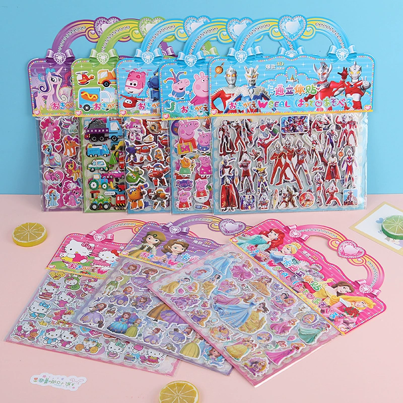 Детские 3D наклейки с изображением пузырьков и принцесс, милые декоративные наклейки для детского сада, оптовая продажа от производителя