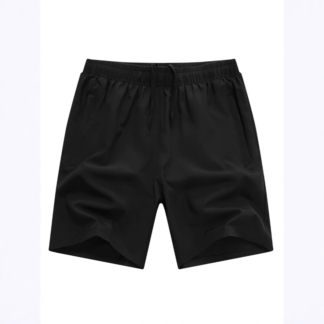 2025 New Sports Shorts Summer Casual Pants Four-Way Stretch Shorts Men's Zipper Stretch Five-Point Pants