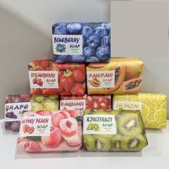 卸売 200 グラム Yuelijia フルーツシリーズエッセンシャルオイル石鹸バスクレンジング特別な石鹸