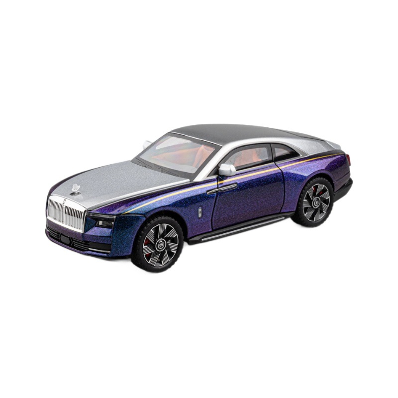 Coche a modelo de coche de aleación 1:24 Rolls Shining Sports Car Back Force con sonido y luz Coche de juguete Modelo de efecto de sonido Adornos