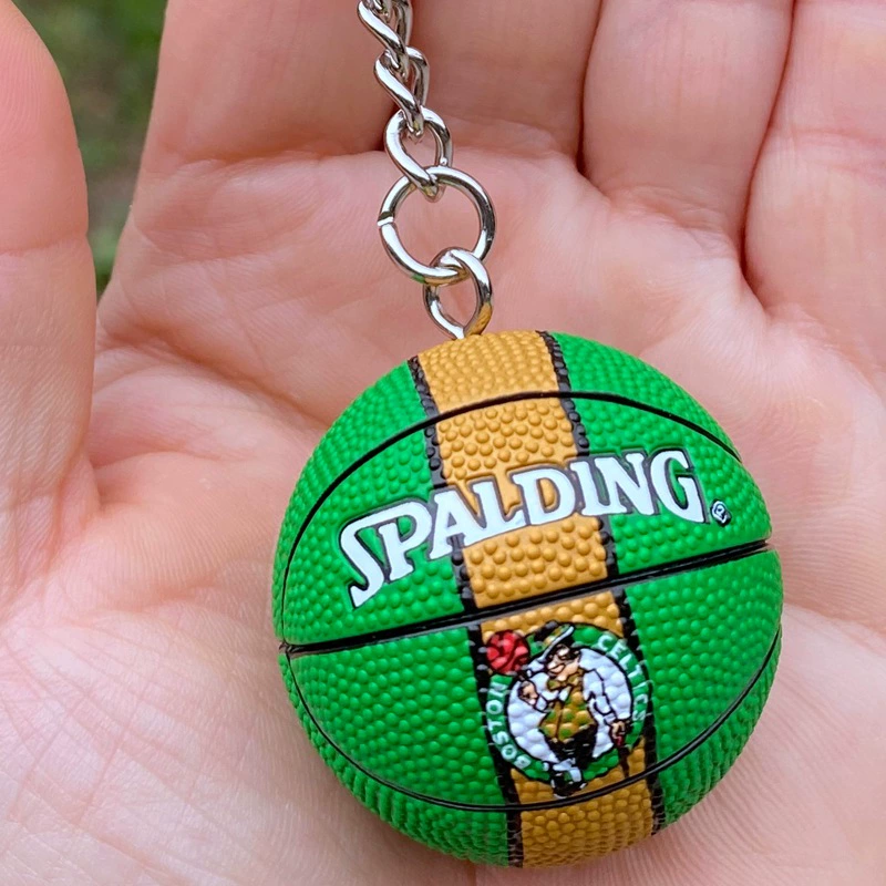 Ключница-баскетбол, мини-подвеска PVC 3,5 см, дизайны команды и игрока