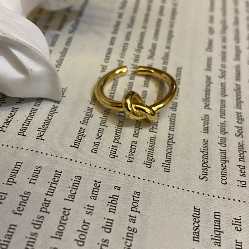 (Cross-border trading), fashionable one size retro golden ring, on index finger, simple and elegant design